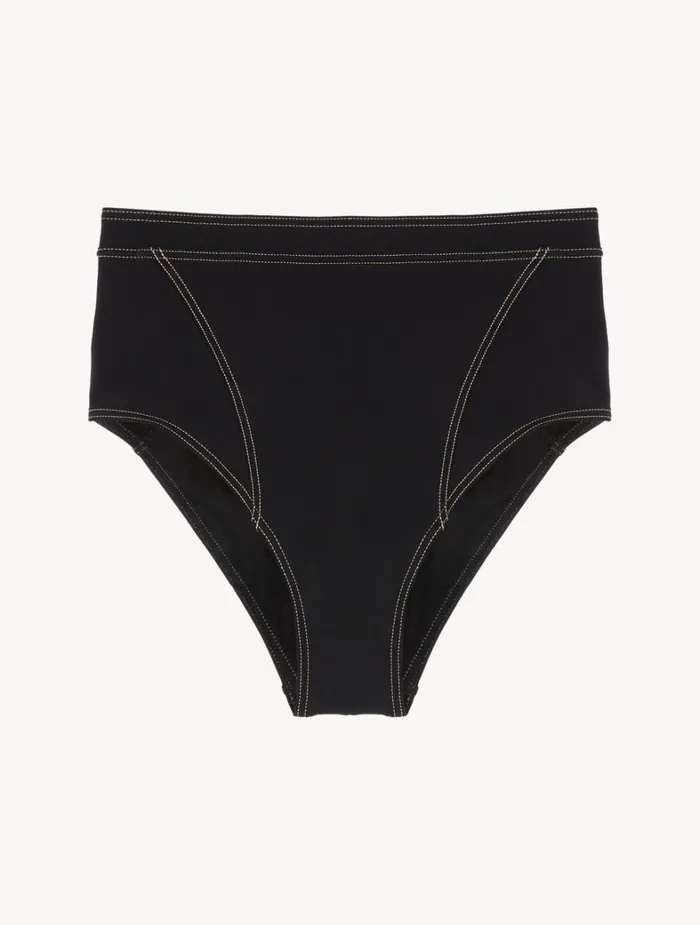 La Perla High Waisted Bikini Brief In Black Women Bikinis