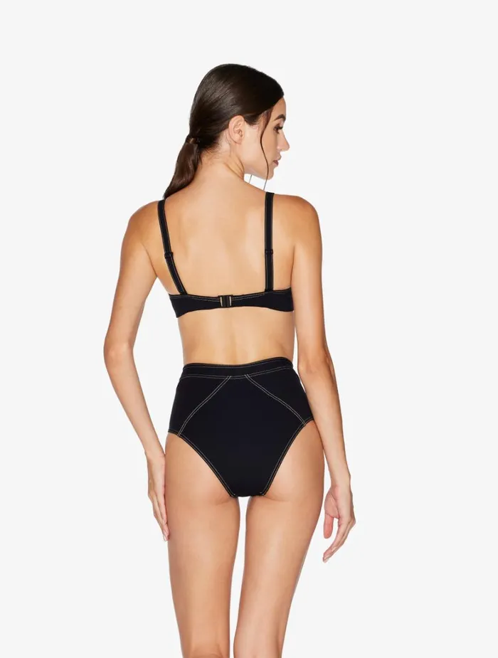 La Perla High Waisted Bikini Brief In Black Women Bikinis