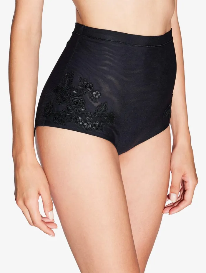 La Perla Highwaisted Briefs In Black Stretch Tulle Women Highwaist