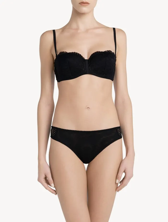 La Perla Luxury Lace Bandeau Bra In Black Women Bandeau