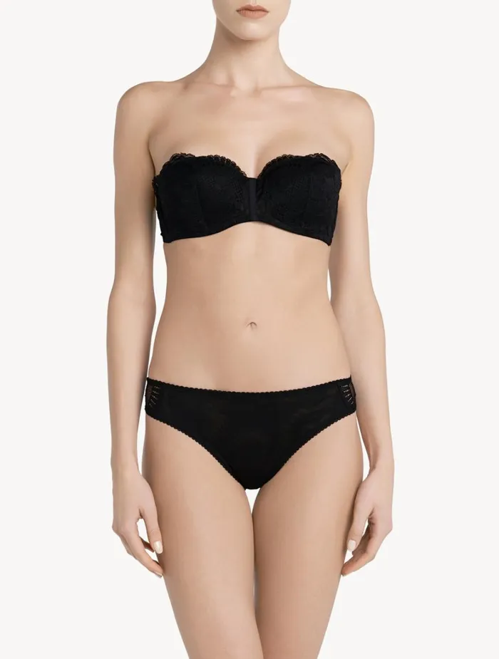 La Perla Luxury Lace Bandeau Bra In Black Women Bandeau