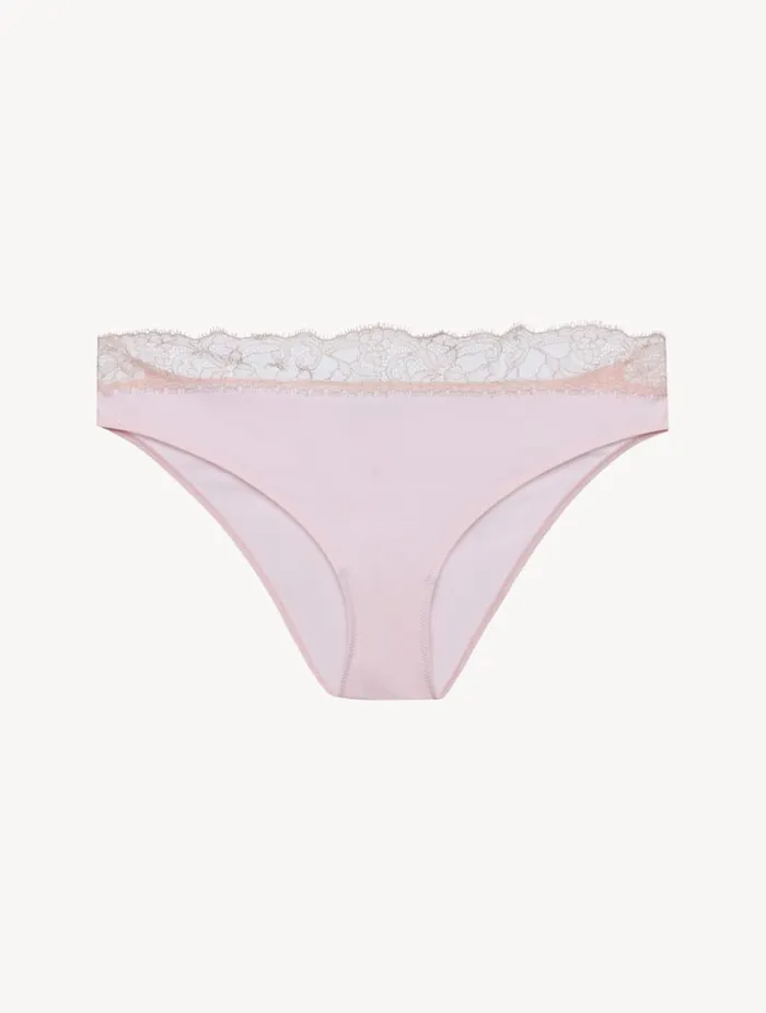 La Perla Luxury Lace MidRise Panties In Pink Women Midrise