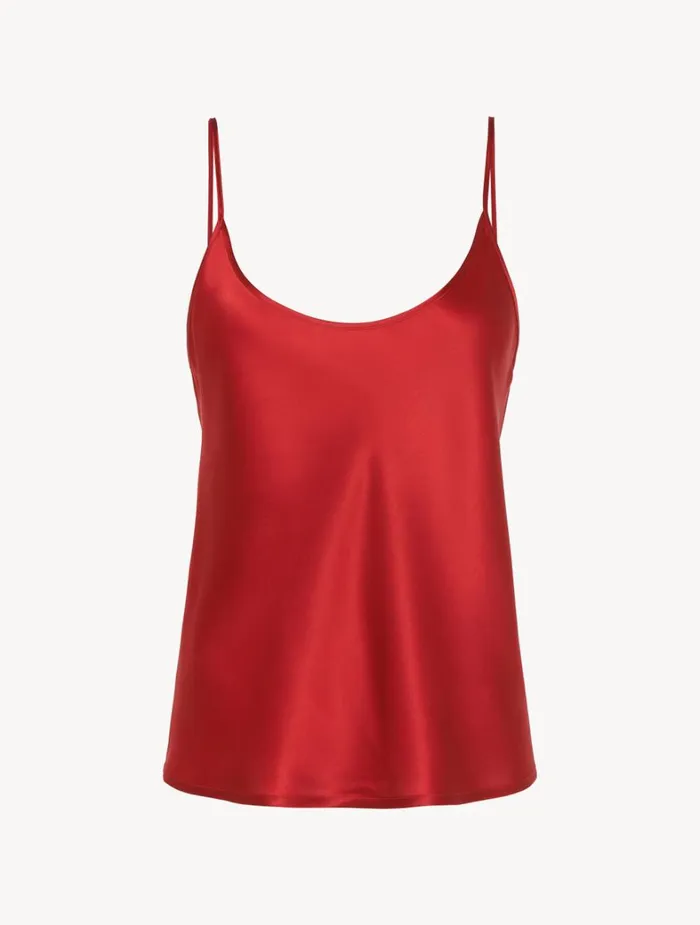 La Perla Luxury Silk Camisole In Garnet Women Camisoles