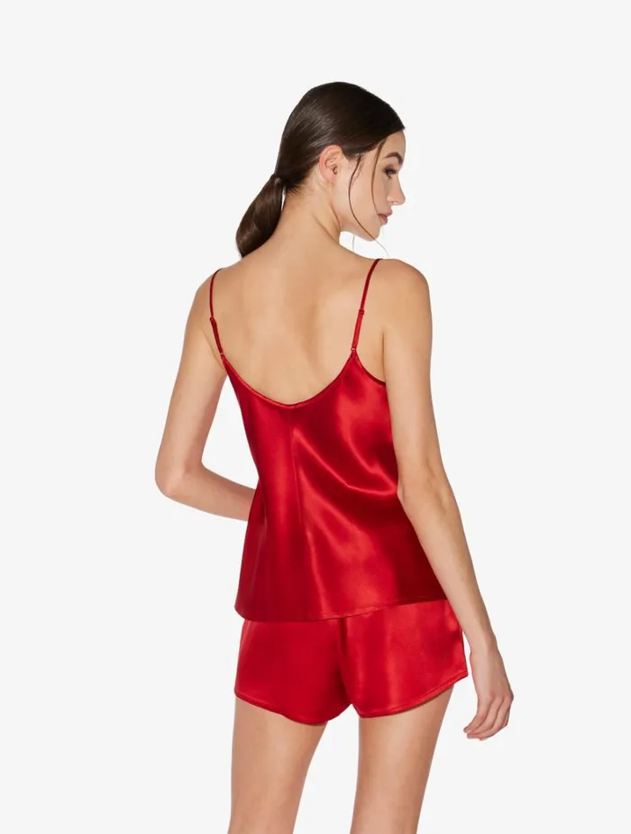 La Perla Luxury Silk Camisole In Garnet Women Camisoles