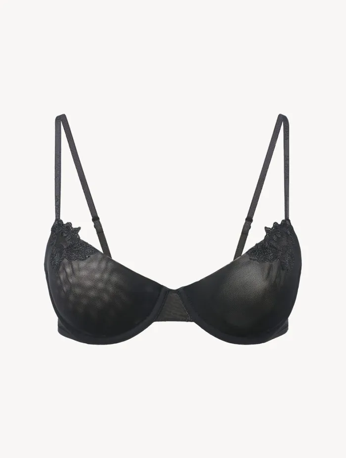 La Perla Luxury Stretch Tulle Balconette Bra In Black Women Balconette