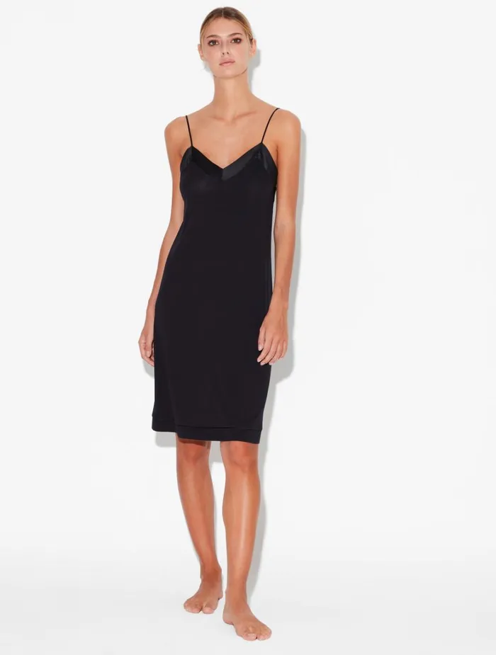 La Perla Short Nightdress In Onyx Women Slips and Dresses