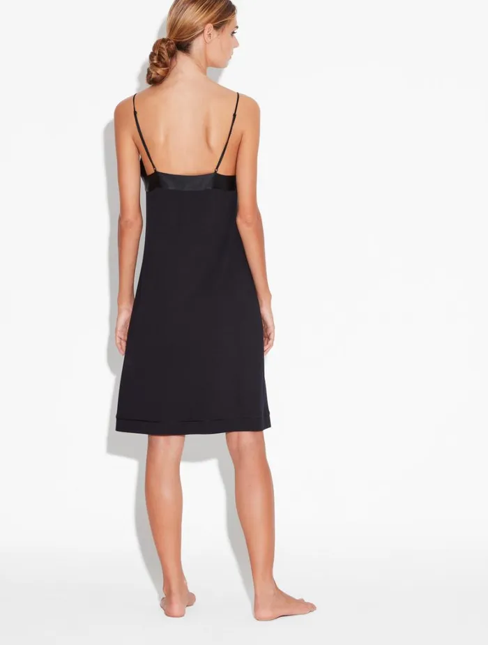 La Perla Short Nightdress In Onyx Women Slips and Dresses