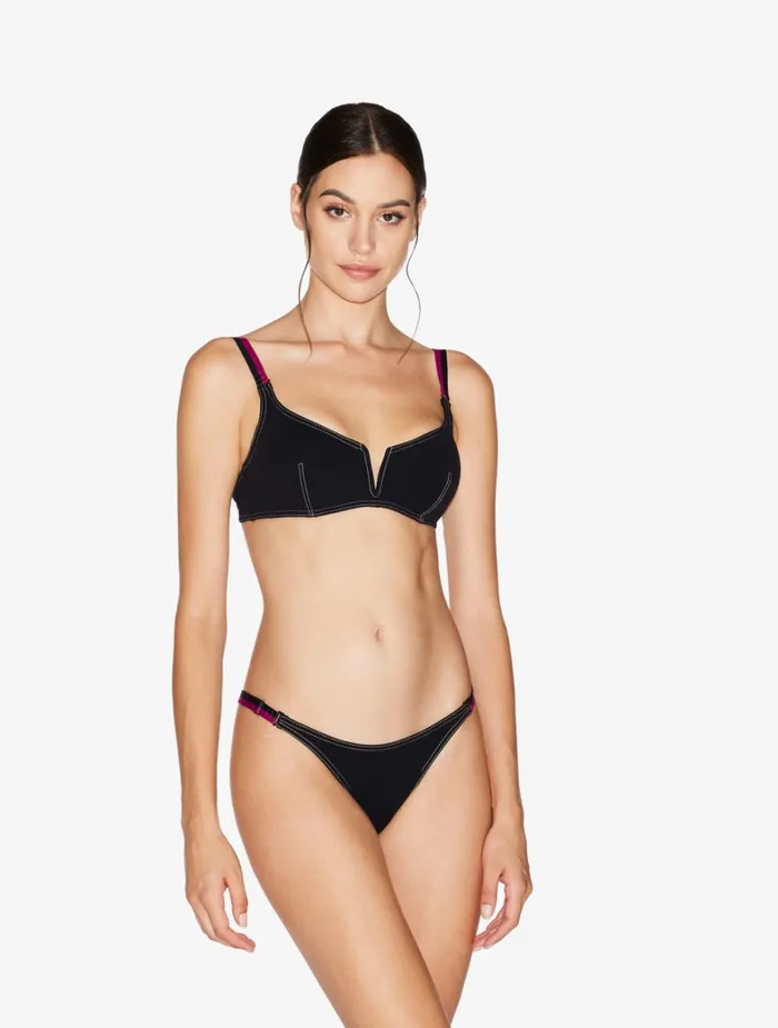 La Perla Triangle Bikini Top In Black Women Bikinis