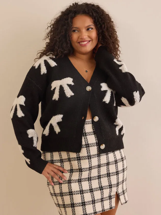Layne Bow Cardigan Blackivory Women Altar039d State Sweaters Cardigans