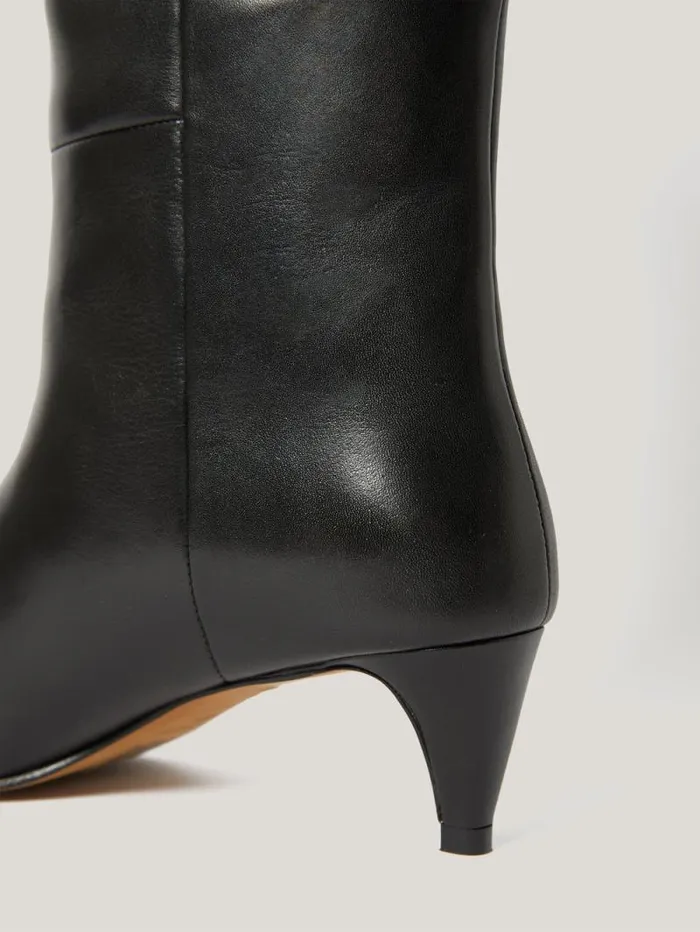 Leather Bobbi Knee High Boot Black Women Jigsaw Boots