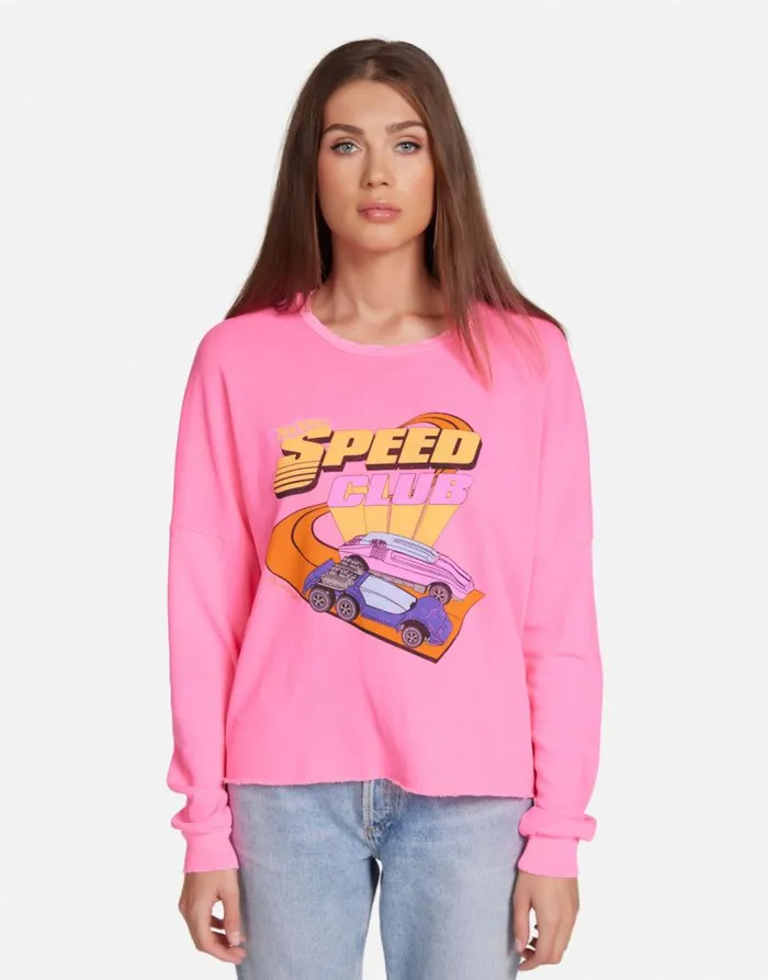 Lee Hot Wheels Speed Club Neon Pink Women Lauren Moshi Long Sleeve