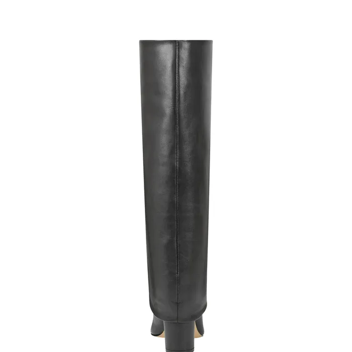 Leina Block Heel Pointy Toe Dress Boot Black Women Dress Boots Marc Fisher