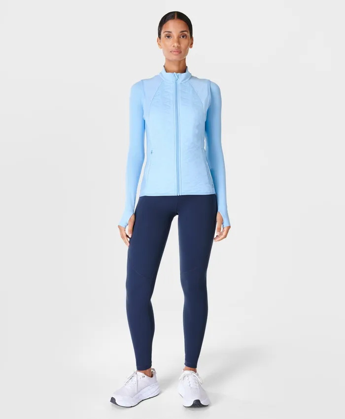 Light Speed Running Gilet Filter Blue Coats and Jackets Sweaty Betty Women