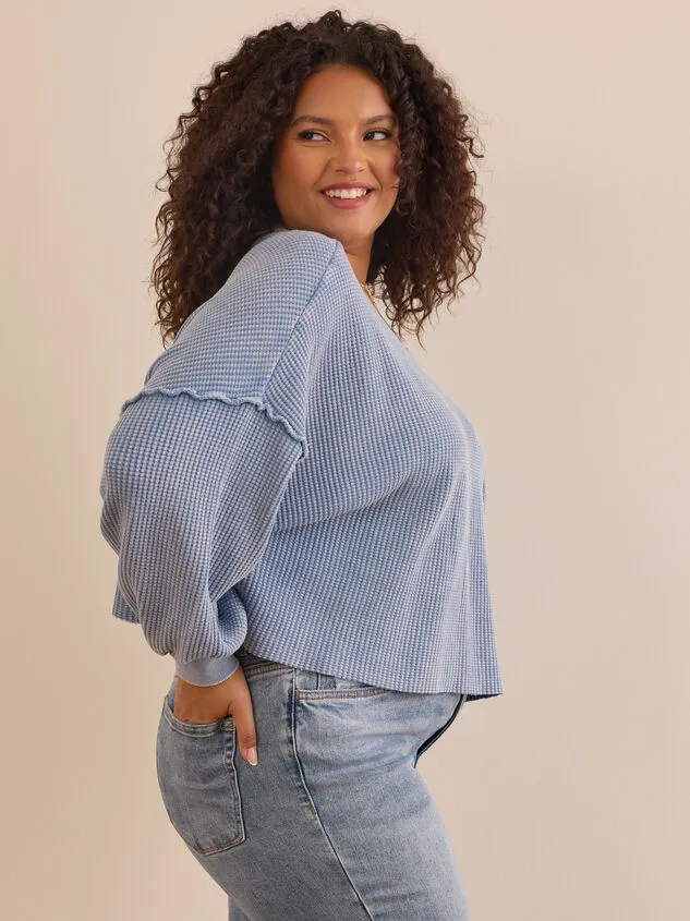 Lilia Cropped Thermal Shockingpink Women Altar039d State Tops