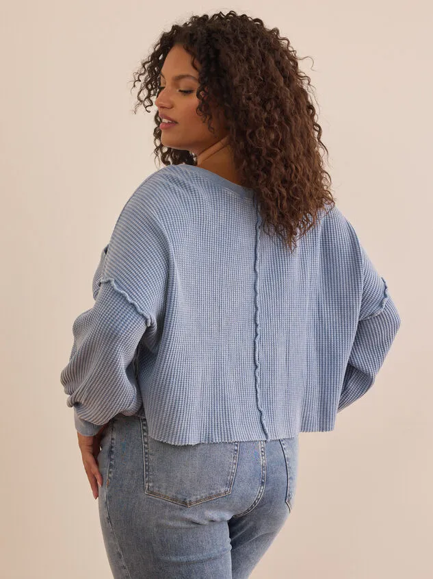 Lilia Cropped Thermal Shockingpink Women Altar039d State Tops