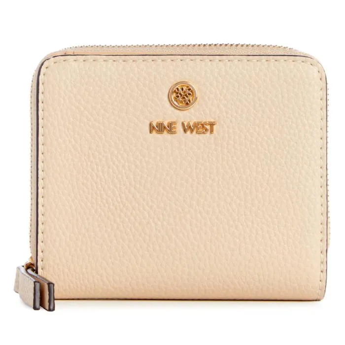 Linnette Small Zip Around Wallet Beige Women Nine West Clutches and Wallets