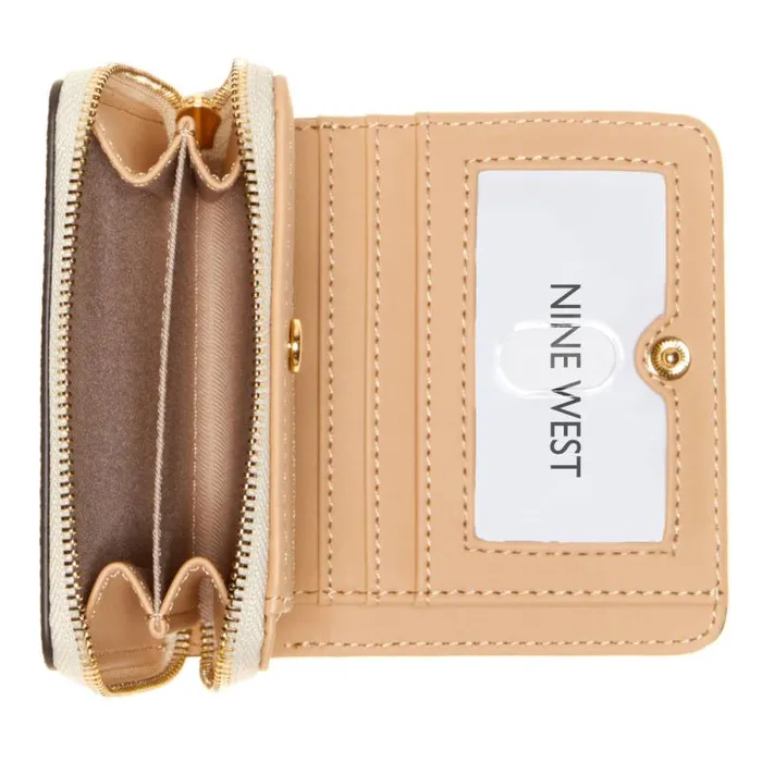 Linnette Small Zip Around Wallet Beige Women Nine West Clutches and Wallets Linnette Small Zip Around Wallet Beige Women Nine West Clutches and Wallets