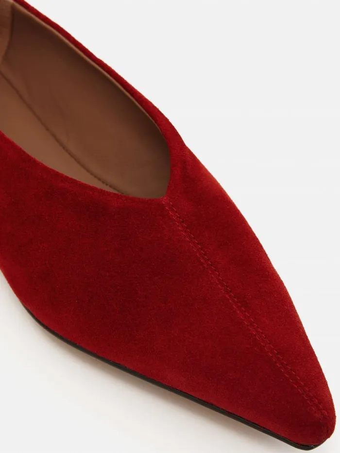 Linnie Flat Pointed Ballerina Red Women Jigsaw Flats
