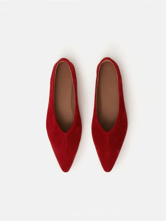 Linnie Flat Pointed Ballerina Red Women Jigsaw Flats