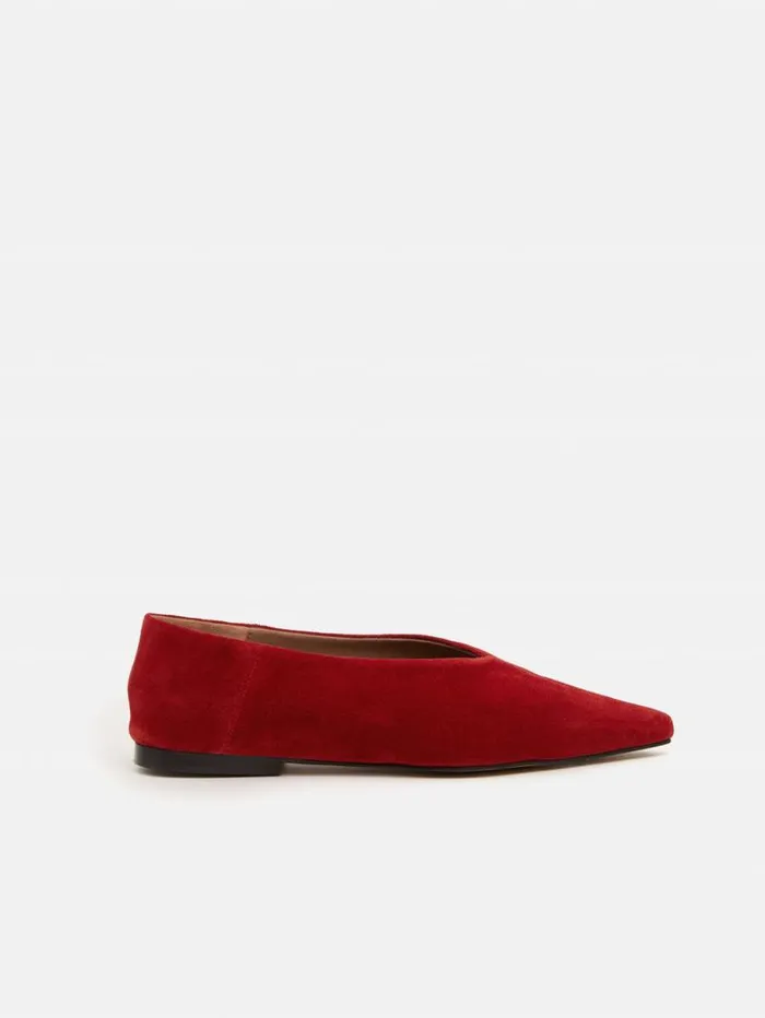 Linnie Flat Pointed Ballerina Red Women Jigsaw Flats