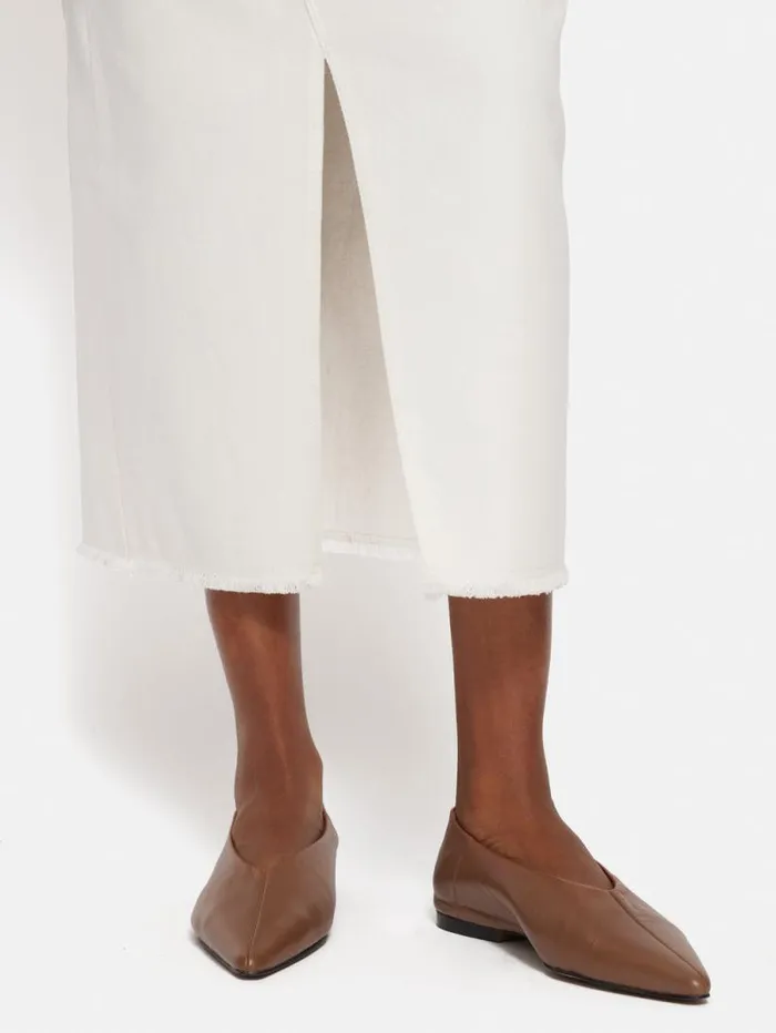 Linnie Flat Pointed Ballerina Tan Women Jigsaw Flats