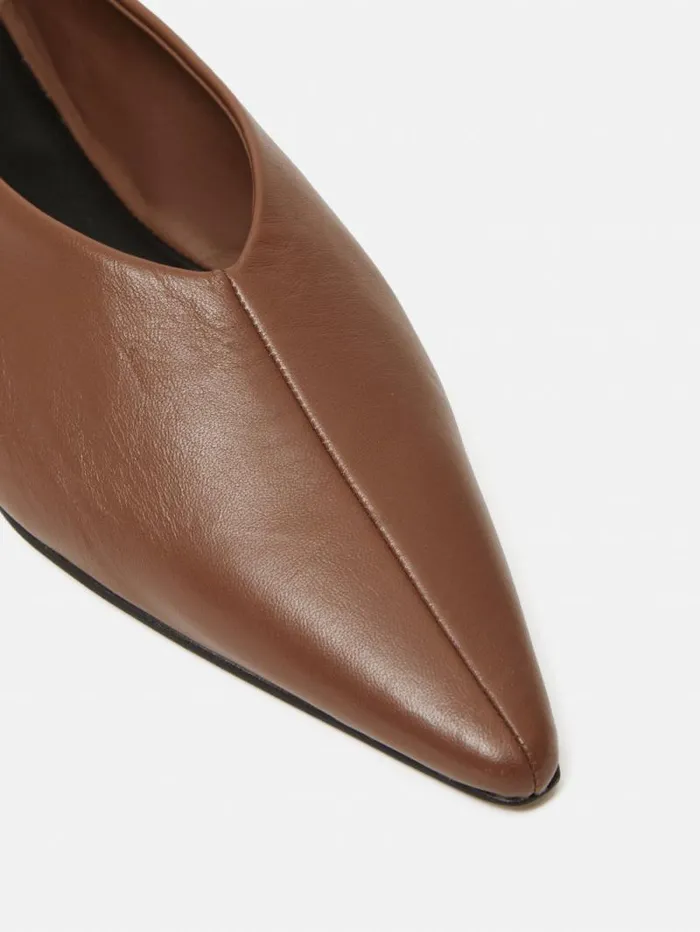 Linnie Flat Pointed Ballerina Tan Women Jigsaw Flats