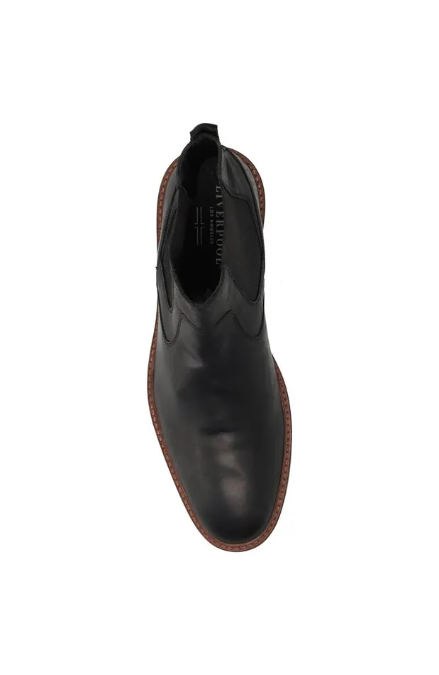 Liverpool Los Angeles Boots WARREN BURNISHED LEATHER BOOT Black 8211 Mens