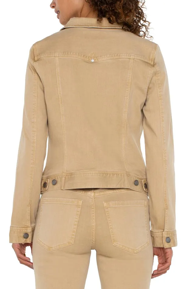 Liverpool Los Angeles Jackets CLASSIC JEAN JACKET Hayseed Tan 8211 Womens