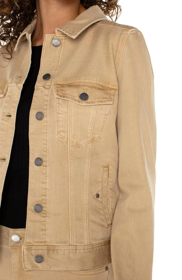 Liverpool Los Angeles Jackets CLASSIC JEAN JACKET Hayseed Tan 8211 Womens