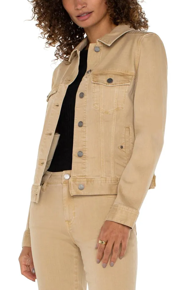 Liverpool Los Angeles Jackets CLASSIC JEAN JACKET Hayseed Tan 8211 Womens