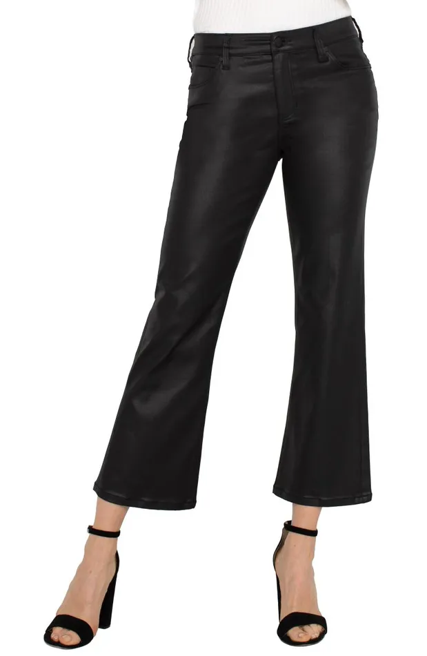 Liverpool Los Angeles Jeans HANNAH CROP FLARE 8211 ECO Coated Black 8211 Womens