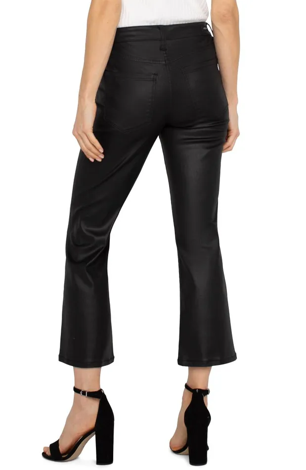 Liverpool Los Angeles Jeans HANNAH CROP FLARE 8211 ECO Coated Black 8211 Womens