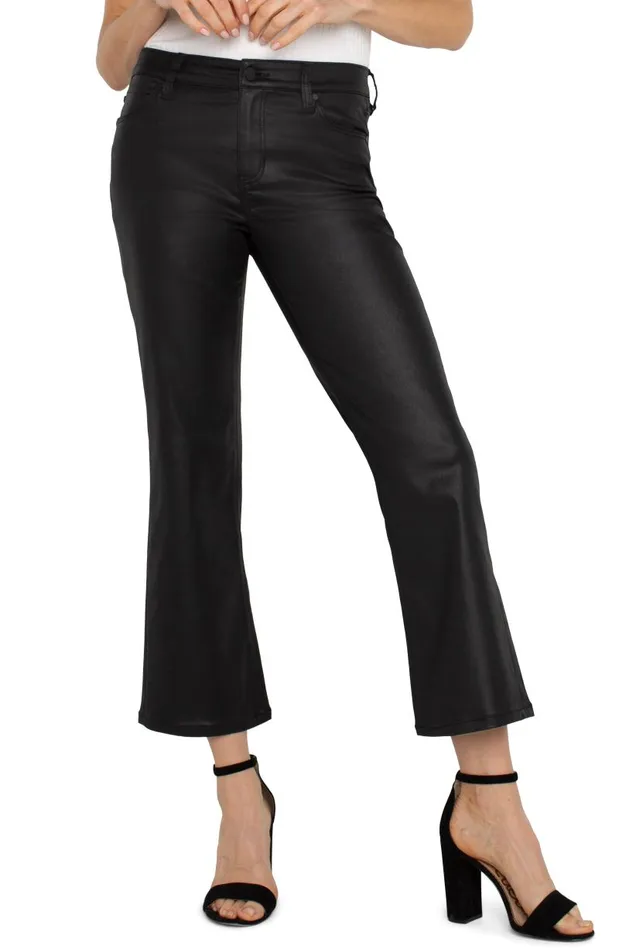 Liverpool Los Angeles Jeans HANNAH CROP FLARE 8211 ECO Coated Black 8211 Womens