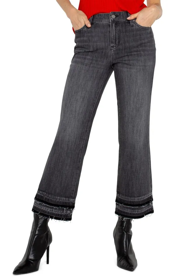 Liverpool Los Angeles Jeans HANNAH CROP FLARE WITH LET DOWN HEM Hindsdale 8211 Womens