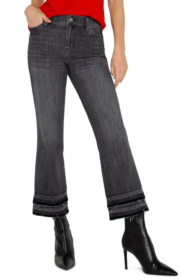 Liverpool Los Angeles Jeans HANNAH CROP FLARE WITH LET DOWN HEM Hindsdale 8211 Womens