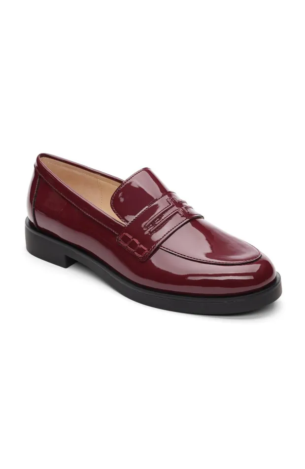 Liverpool Los Angeles Loafers BALDWIN LEATHER SLIP ON LOAFER Ruby 8211 Womens