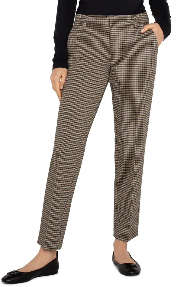 Liverpool Los Angeles Pants KELSEY KNIT TROUSER Black Tan Check 8211 Womens