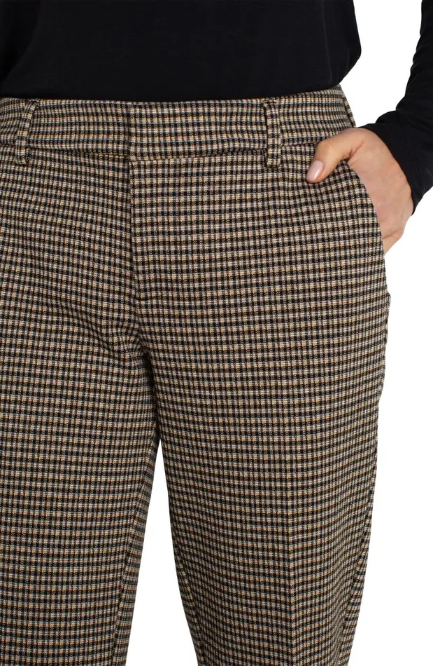 Liverpool Los Angeles Pants KELSEY KNIT TROUSER Black Tan Check 8211 Womens
