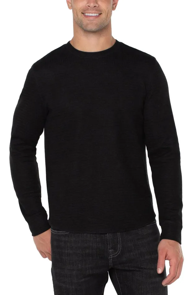 Liverpool Los Angeles Shirts LONG SLEEVE CREW NECK Black 8211 Mens