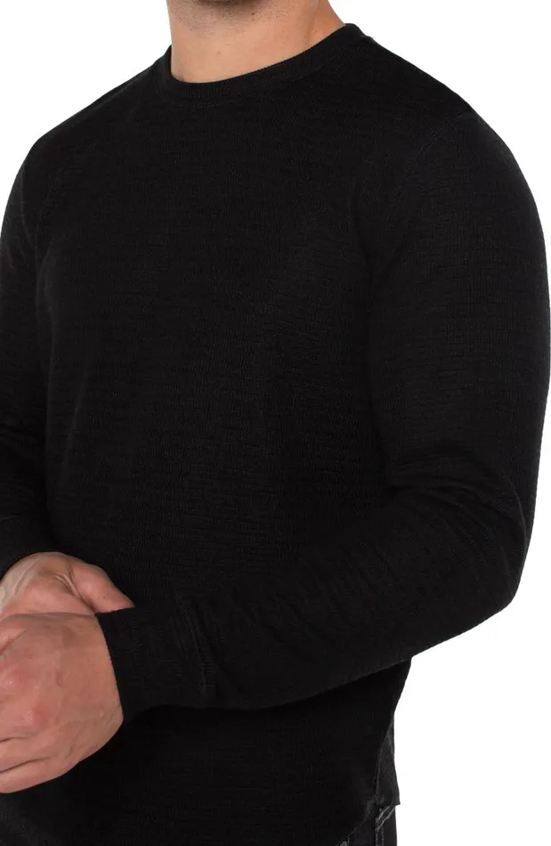 Liverpool Los Angeles Shirts LONG SLEEVE CREW NECK Black 8211 Mens