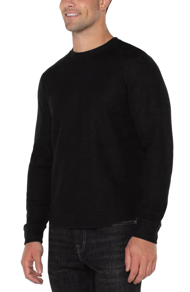 Liverpool Los Angeles Shirts LONG SLEEVE CREW NECK Black 8211 Mens