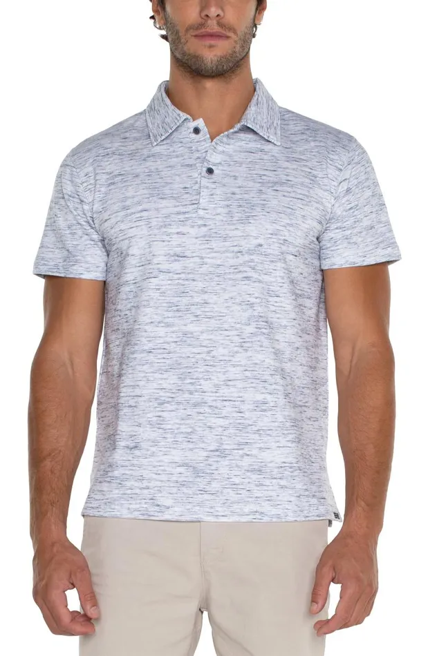 Liverpool Los Angeles Shirts SHORT SLEEVE POLO Porcelain Navy 8211 Mens