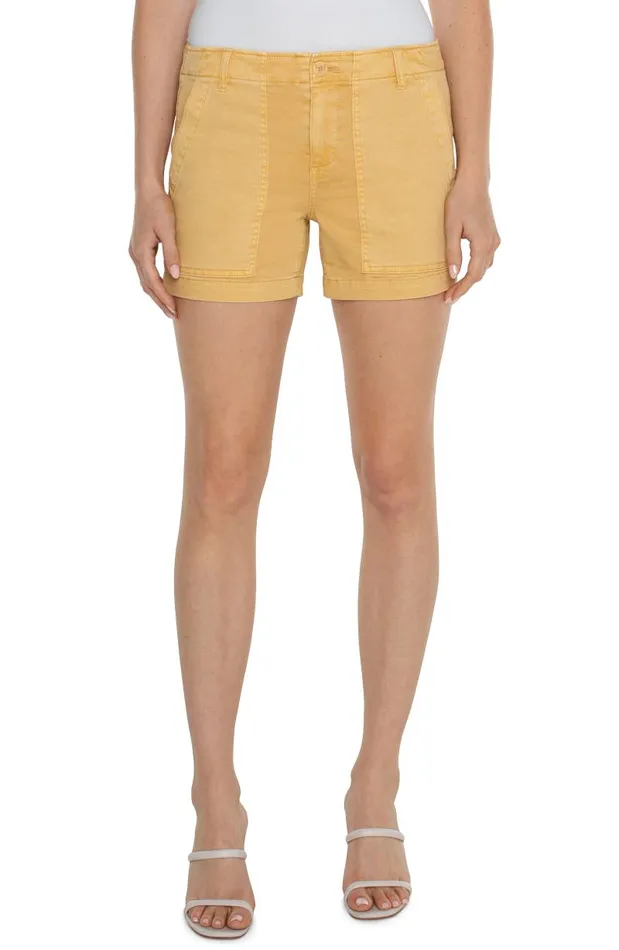 Liverpool Los Angeles Shorts UTILITY SHORT WITH FLAP POCKETS Flaxen Gold 8211 Womens