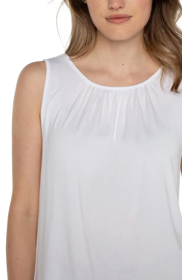 Liverpool Los Angeles Tees ALINE SLEEVELESS KNIT TOP White 8211 Womens