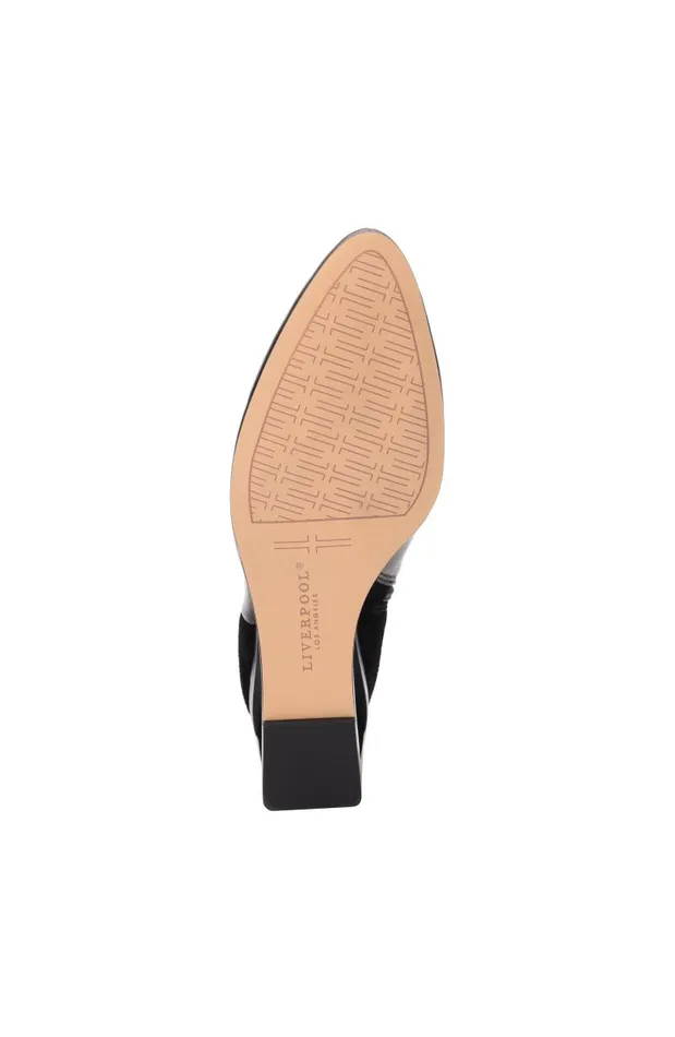 Liverpool Los Angeles Wedges and Espadrilles LAX BOOTIE WITH CHOP OUT WEDGE Black 8211 Womens