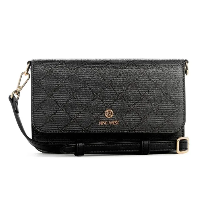 Lockup 9S Phone Wallet Crossbody Onyx Logo Women Nine West Crossbody