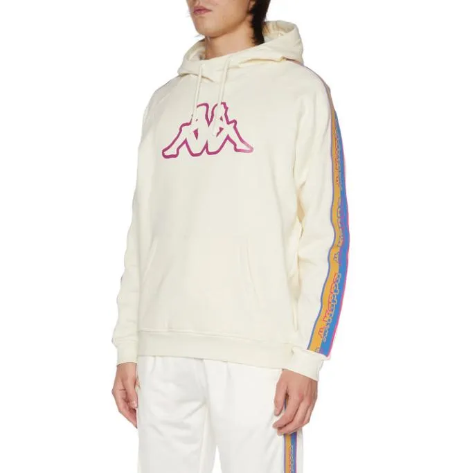 Logo Tape Costa Hoodie 8211 Beige Beige Men Kappa Hoodies and Sweatshirts