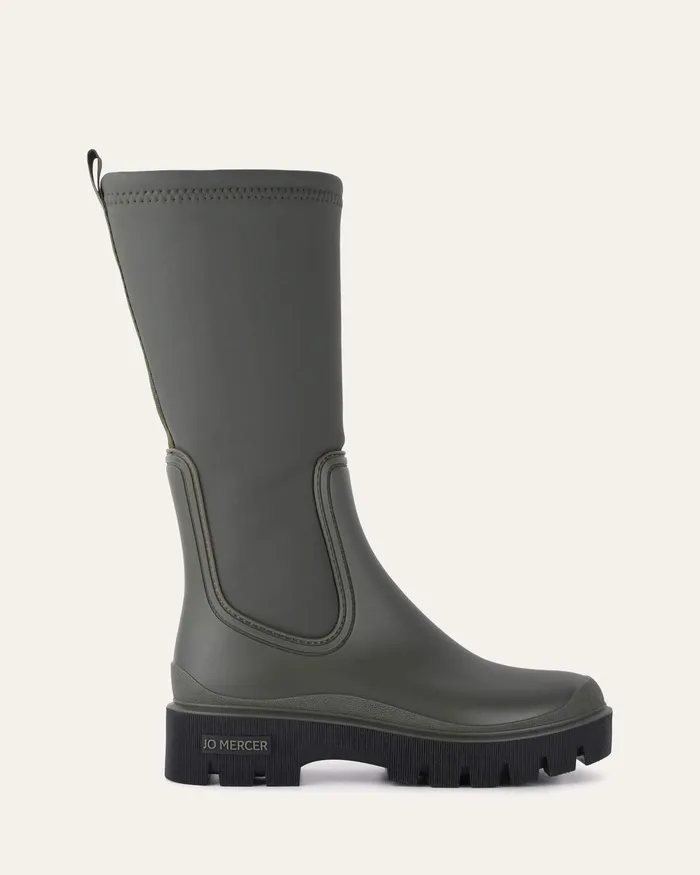 LONG BOOTS Mink calf boots khaki rubber jomercer Women