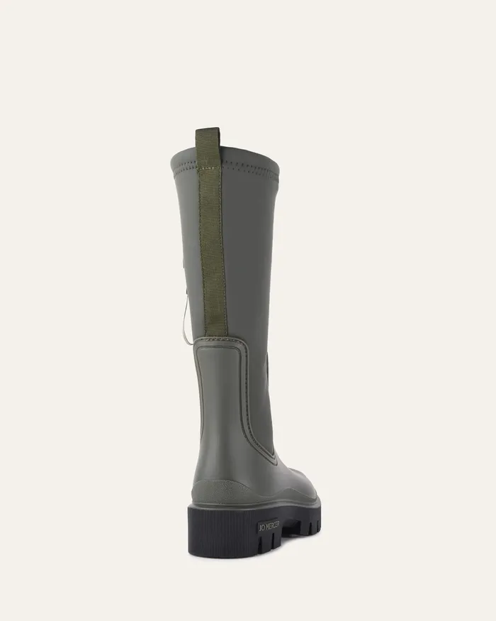 LONG BOOTS Mink calf boots khaki rubber jomercer Women LONG BOOTS Mink calf boots khaki rubber jomercer Women