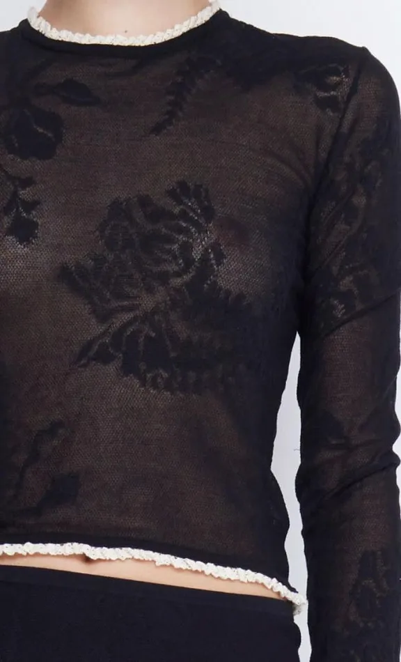 Long Sleeve Shop Bec Bridge Naelle Crew Neck Knit Top Black